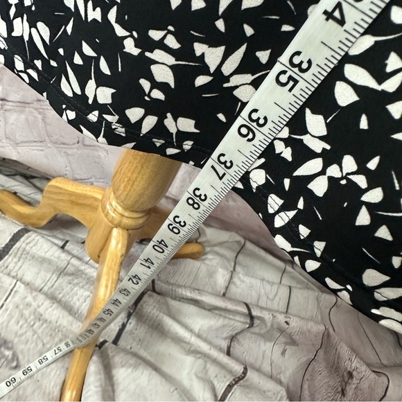 CeCe sunset scape Black White Patterned halter shift Dress sz XL - Picture 5 of 8